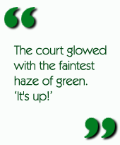 The court glowed with the faintest haze of green.  