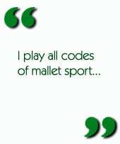 I play all codes of mallet sport...